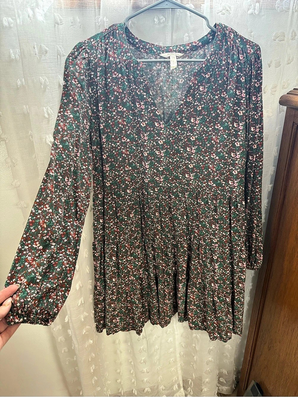 Matilda Jane Floral Mini Dress in Green & Red